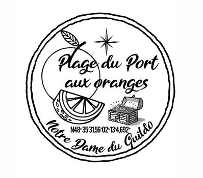 illustration Plage du port aux oranges saint cast