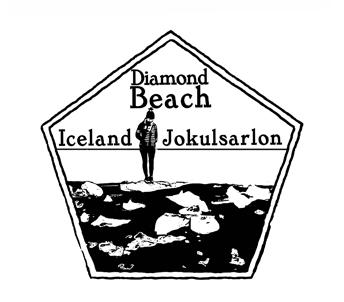 Diamond beach iceland ilustration