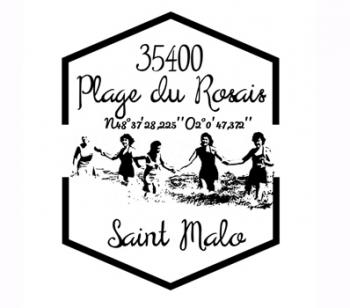 Illustration pour sac ou linge Plage du rosais Saint Malo