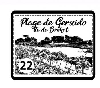 illustration Plage de gerzido ile de brehat