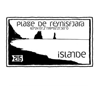 Plage de reynisfjara iceland illustration