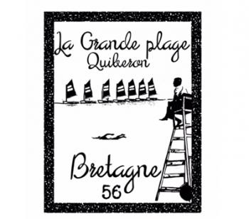 serigraphie plage la grande plage quiberon