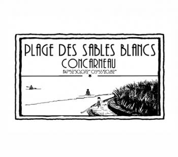 serigraphie plage des sables blanc concarneau